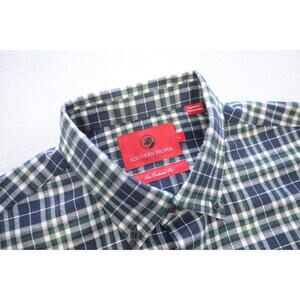 Southern Proper Dress Shirt Plaid Long Sleeve Tailored Fit Mens Size Large